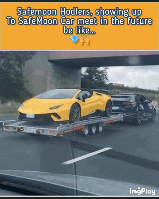 safemoon hodlers showing up to safemoon car meet in the future be like imgplay