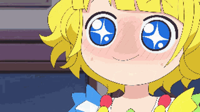 a pixel art drawing of a girl with blue eyes