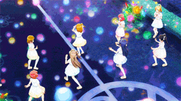 a group of girls are dancing on a stage