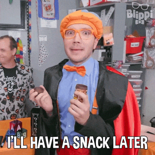 I'Ll Have A Snack Later Blippi GIF - I'Ll Have A Snack Later Blippi Blippi Wonders - Educational Cartoons For Kids GIFs