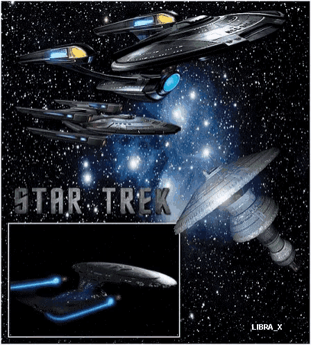 a star trek poster with a picture of a ship