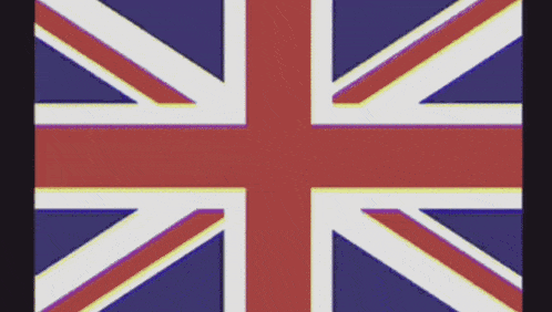 a british flag with a red white and blue cross on a black background