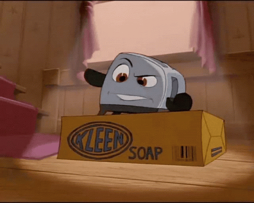 The Brave Little Toaster Soap GIF - The Brave Little Toaster Soap Hands Up GIFs