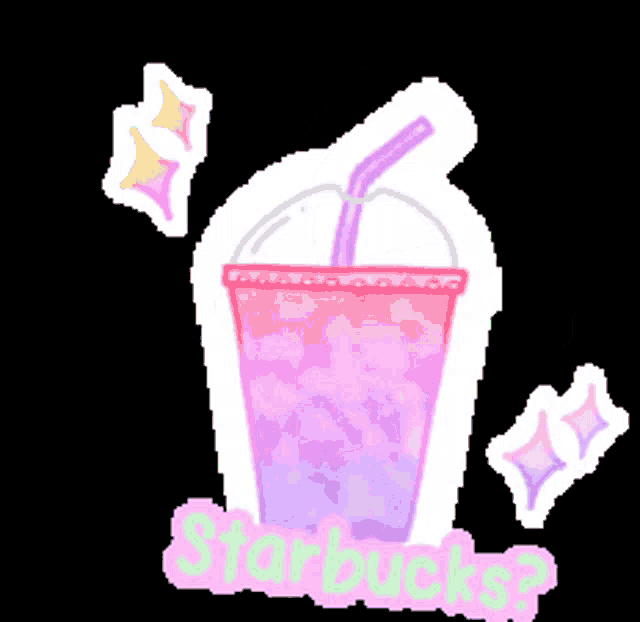 a pink and purple starbucks drink with a straw in it