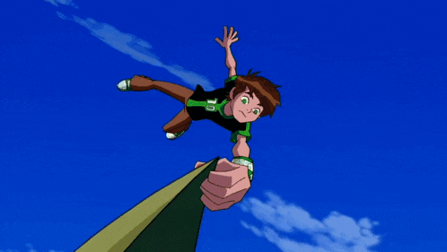 a cartoon character with the number ten on his shirt