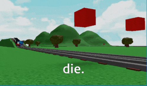a screenshot of a video game with the words " die " on the bottom