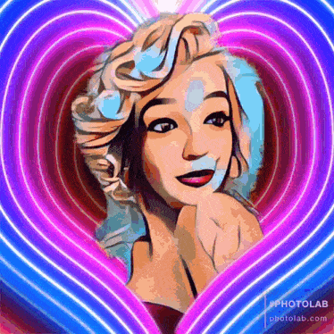a picture of a woman in a heart shaped frame