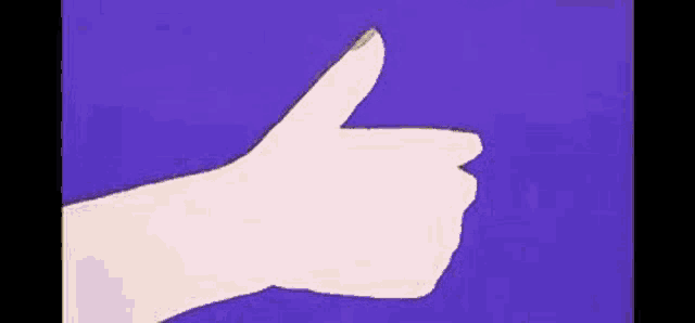 a person 's hand is pointing at a yellow star on a purple background .