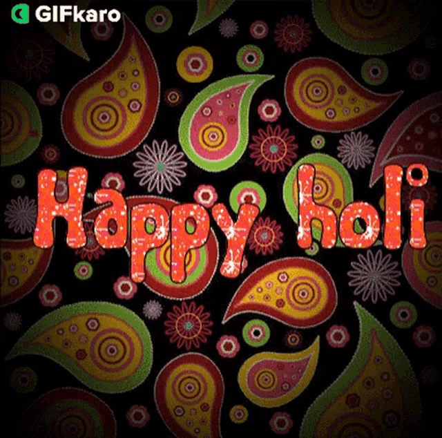 a colorful background with the words happy holi