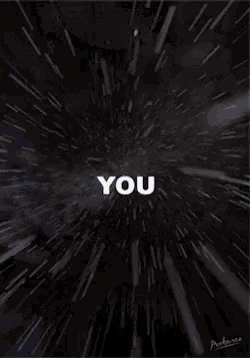the word you is written in white on a dark background