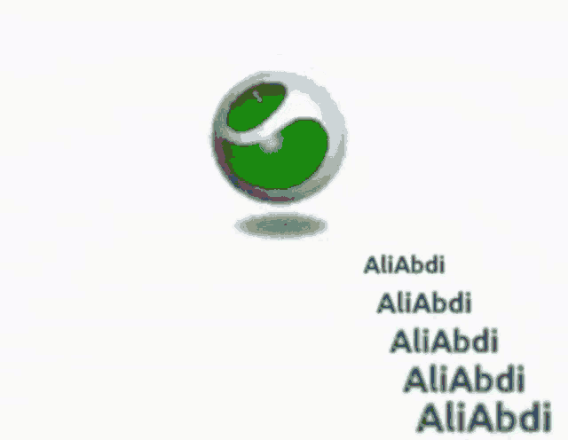 a green and white logo with the name aliabdi written below it