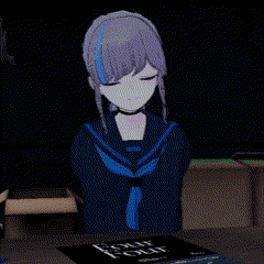 two anime girls are sitting at a table with a book that says " power four " on it