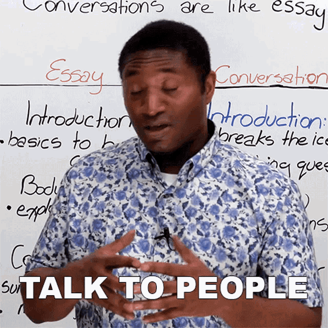 Talk To People James GIF - Talk To People James Jamesesl English Lessons GIFs