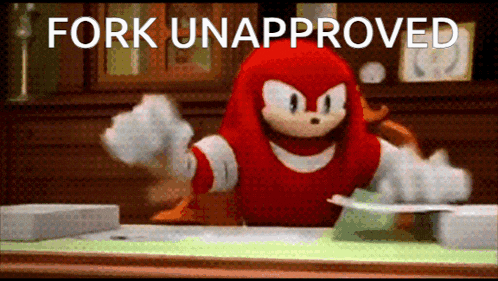 knuckles the echidna from the video game sonic the hedgehog is sitting at a desk with a fork in his hand