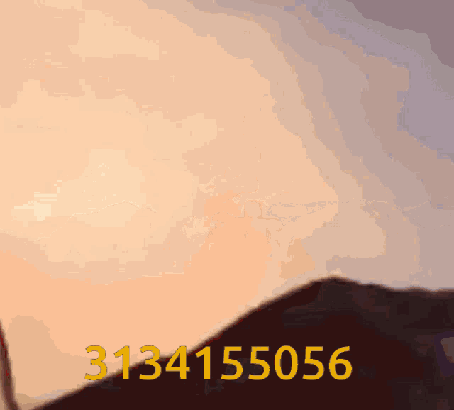 a drawing of a mountain with the number 313415055 on the bottom