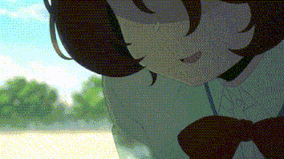 a close up of a girl 's face with a bow tie