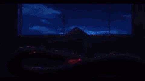 a purple light is coming out of the sky