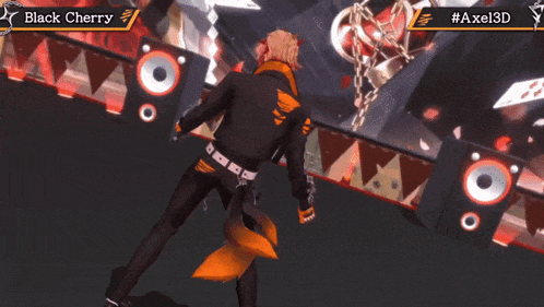 a video game character with the name black cherry on the top