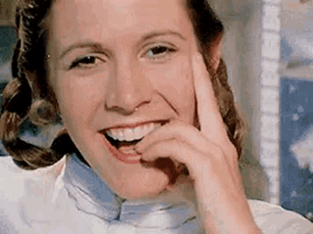 Carrie Fisher Star Wars GIF - Carrie Fisher Star Wars Lol GIFs