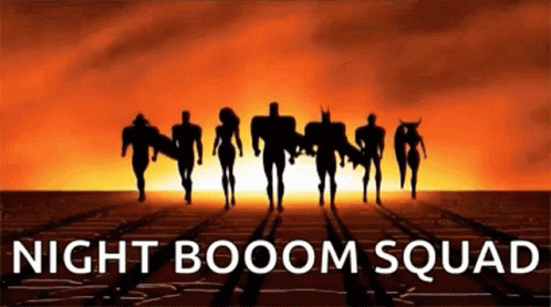 Justice League Superheroes GIF - Justice League Superheroes Night Boom Squad GIFs