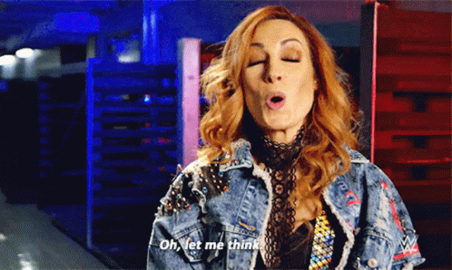 Wwe Becky Lynch GIF - Wwe Becky Lynch Oh Let Me Think GIFs