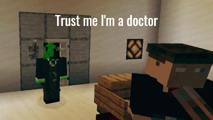 a screenshot of a video game with the words trust me i 'm a doctor at the top