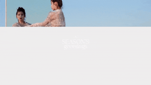 a picture of a woman with the words season 's greetings