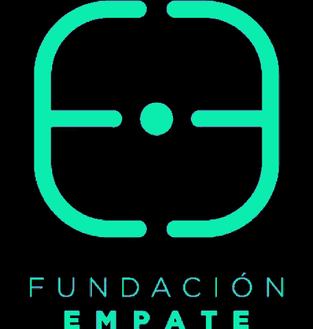 a logo for fundacion empate with a green circle on a black background