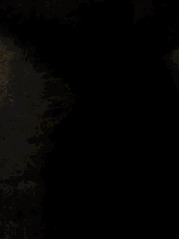 a close up of a person 's face with a dark background