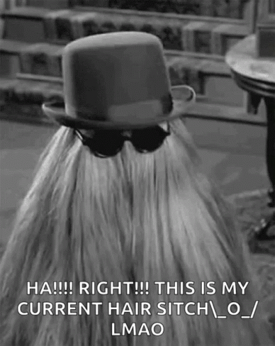 Cousin It Addams Family GIF - Cousin It Addams Family Hair GIFs