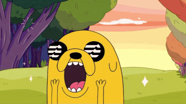 a cartoon character wearing sunglasses with the letter r on it