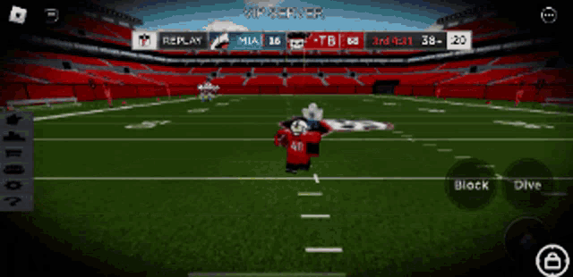a football game is being played on a phone
