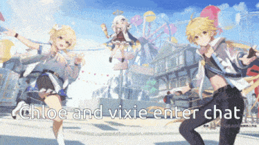 chloe and vixie enter chat on a screen