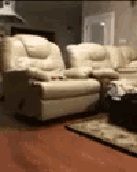 a living room with a couch , chairs , and a rug .