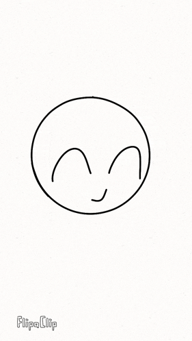 a black and white drawing of a smiley face with the word flipaclip below it