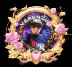a picture of a man surrounded by pink roses with the words " versatile " on it