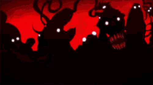 a silhouette of a bat with a cross behind it