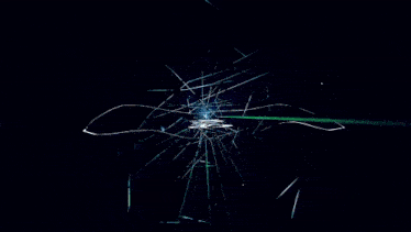 a blue and black background with a lot of lines and bubbles