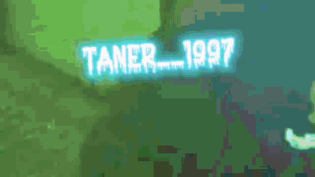 a green background with the words taner 1997 present written on it