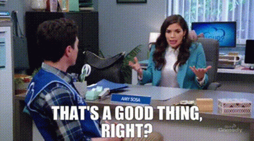 Superstore Amy Sosa GIF - Superstore Amy Sosa Thats A Good Thing Right GIFs