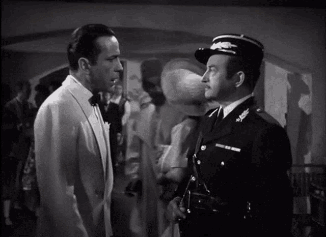 Casablanca Humphrey Bogart GIF - Casablanca Humphrey Bogart Claude Rains GIFs
