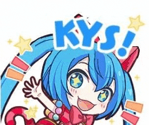 a cartoon drawing of a girl with blue hair and a bow tie .