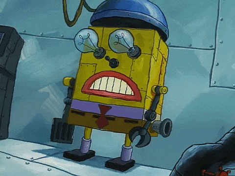 a cartoon character with a helmet and light bulbs on its head