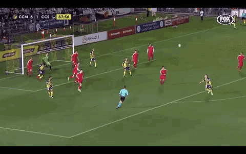 a soccer game is being shown on fox