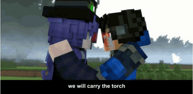a screenshot of a video game with the words we will carry the torch at the bottom