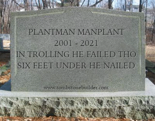 Plant Man Tombstone GIF - Plant Man Tombstone 6_ft_plant GIFs