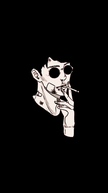 a man is smoking a cigarette with blood on his face .