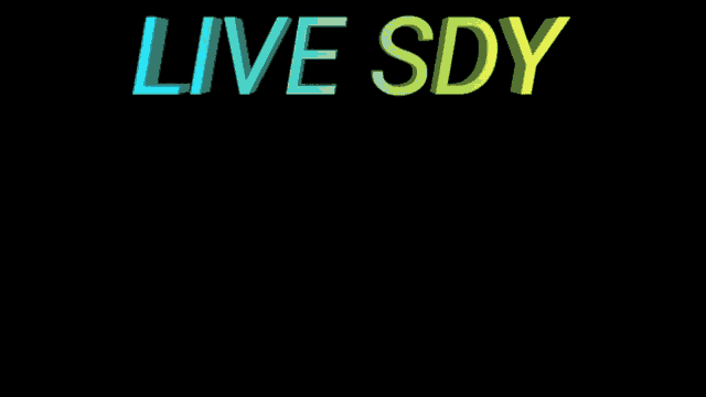 a black background with the words live sdy in blue and green letters
