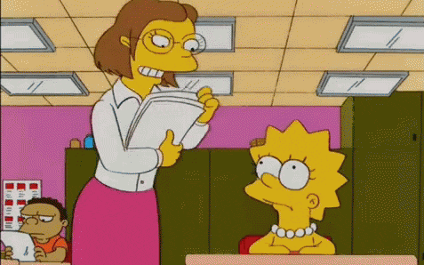 a cartoon of a woman holding a book next to a cartoon character