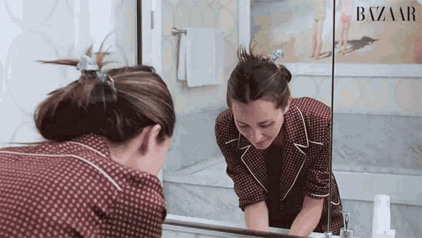 Washing The Face Getting Ready GIF - Washing The Face Getting Ready Morning Routine GIFs